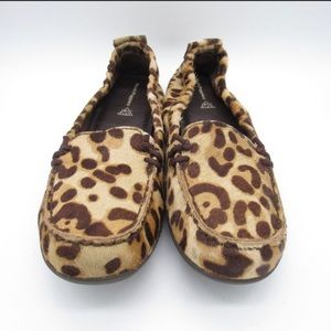 Hush Puppies Ceil H507064 Brown Animal Print Loafer Shoes